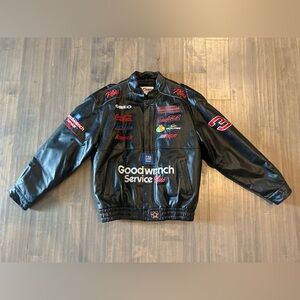Vintage Dale Earnhardt SR Leather Jacket Chase #3 Black Goodwrench Men's Size XL